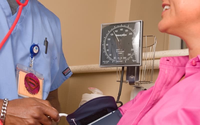 Nursing students in clinical training